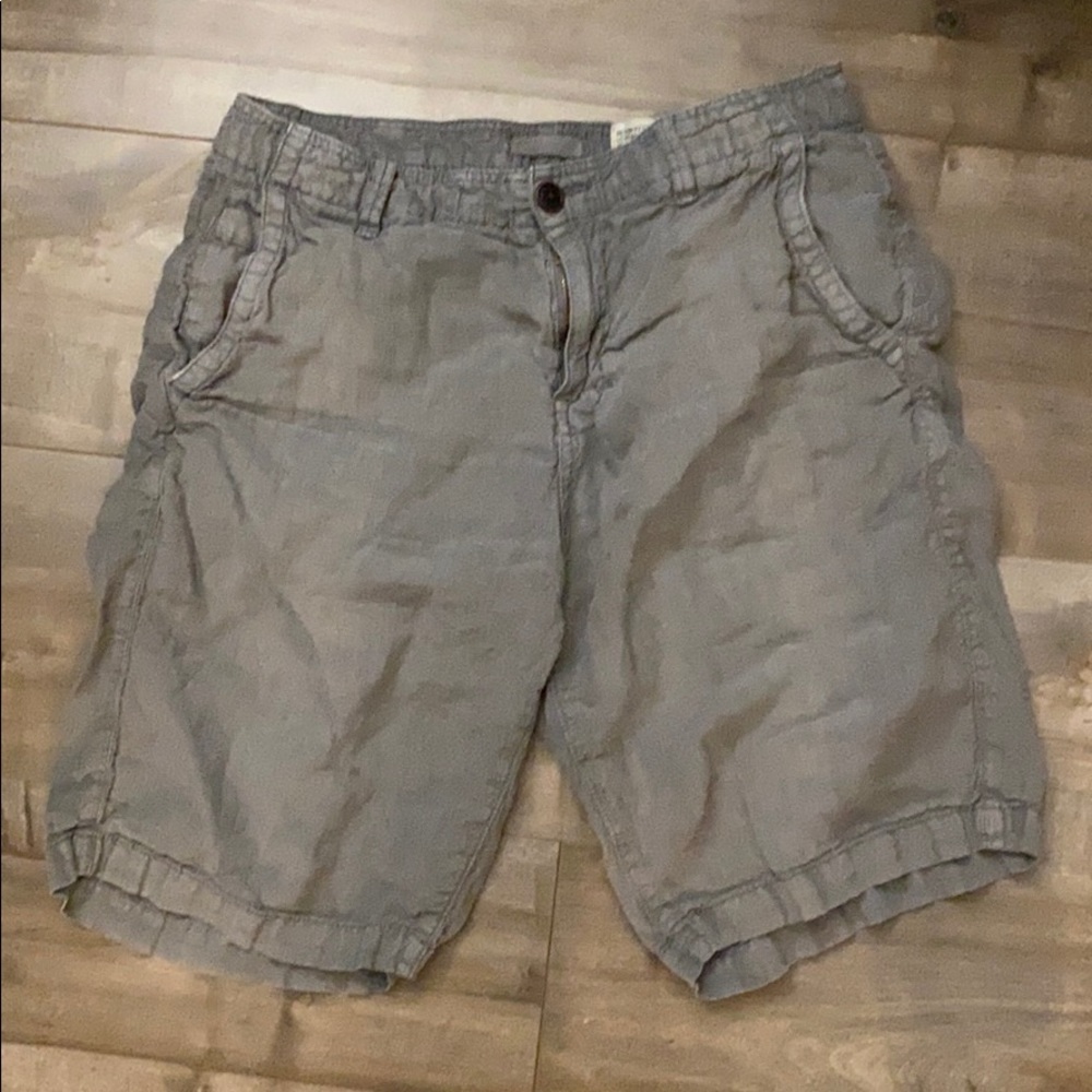 LUCKY BRAND: Laguna Linen Shorts, Light Gray